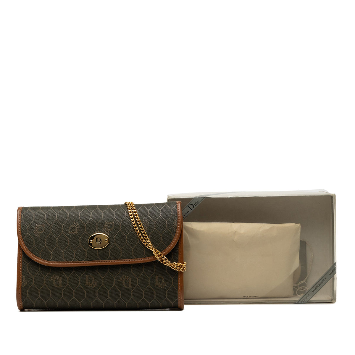 Dior Honeycomb Coated Canvas Chain Crossbody