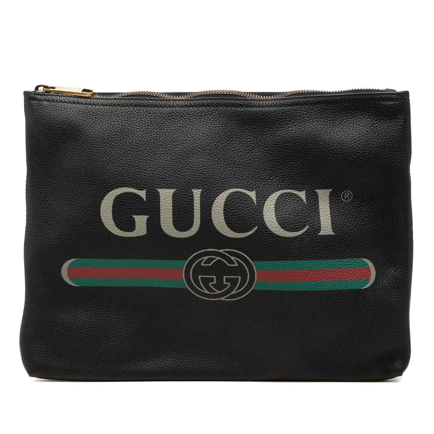 Gucci Medium Calfskin Logo Portfolio Clutch