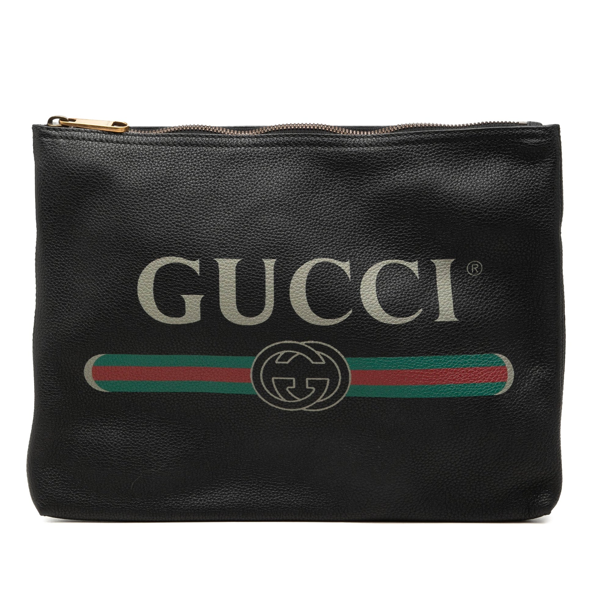 Gucci Medium Calfskin Logo Portfolio Clutch