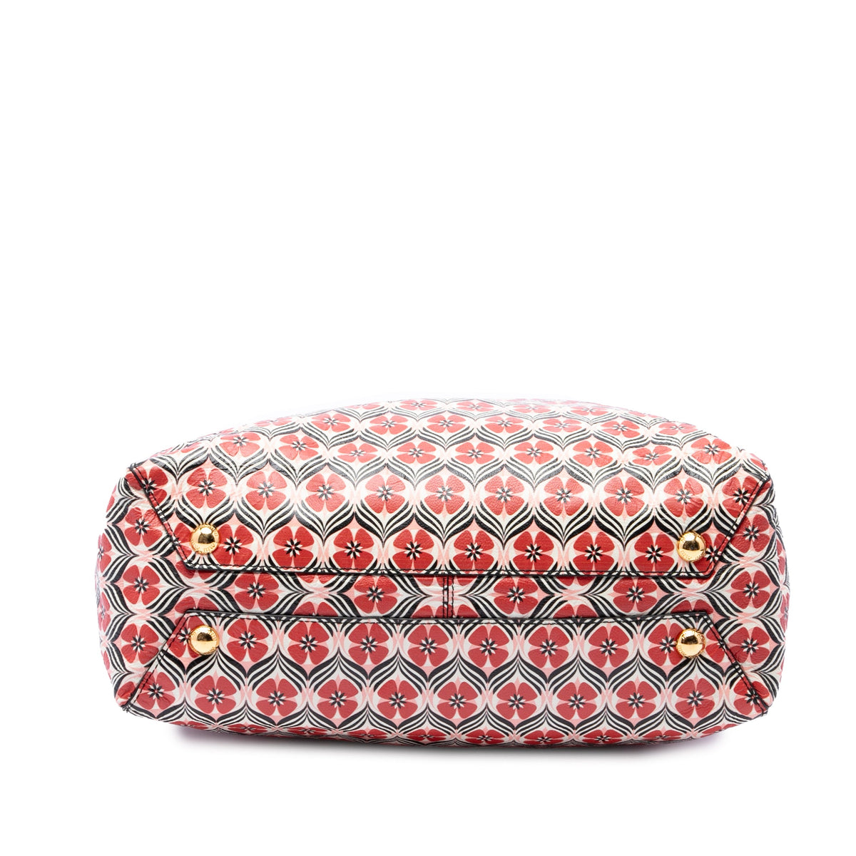 Miu Miu Leather Madras Floral Tote