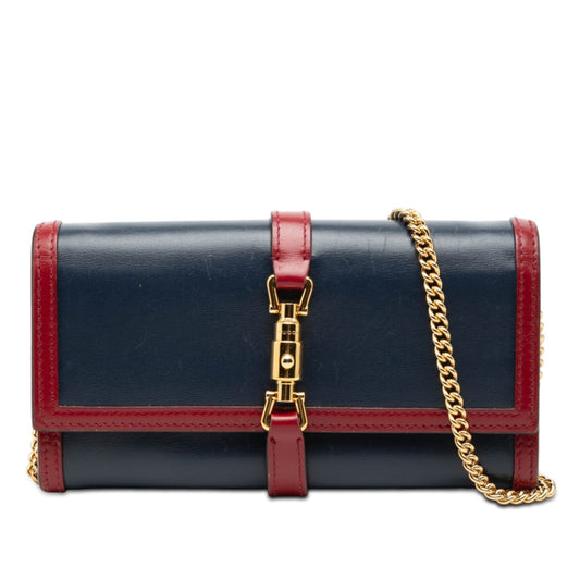 Gucci Bicolor Calfskin Jackie 1961 Wallet On Chain