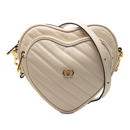 Gucci Mini Matelasse Leather Heart Crossbody