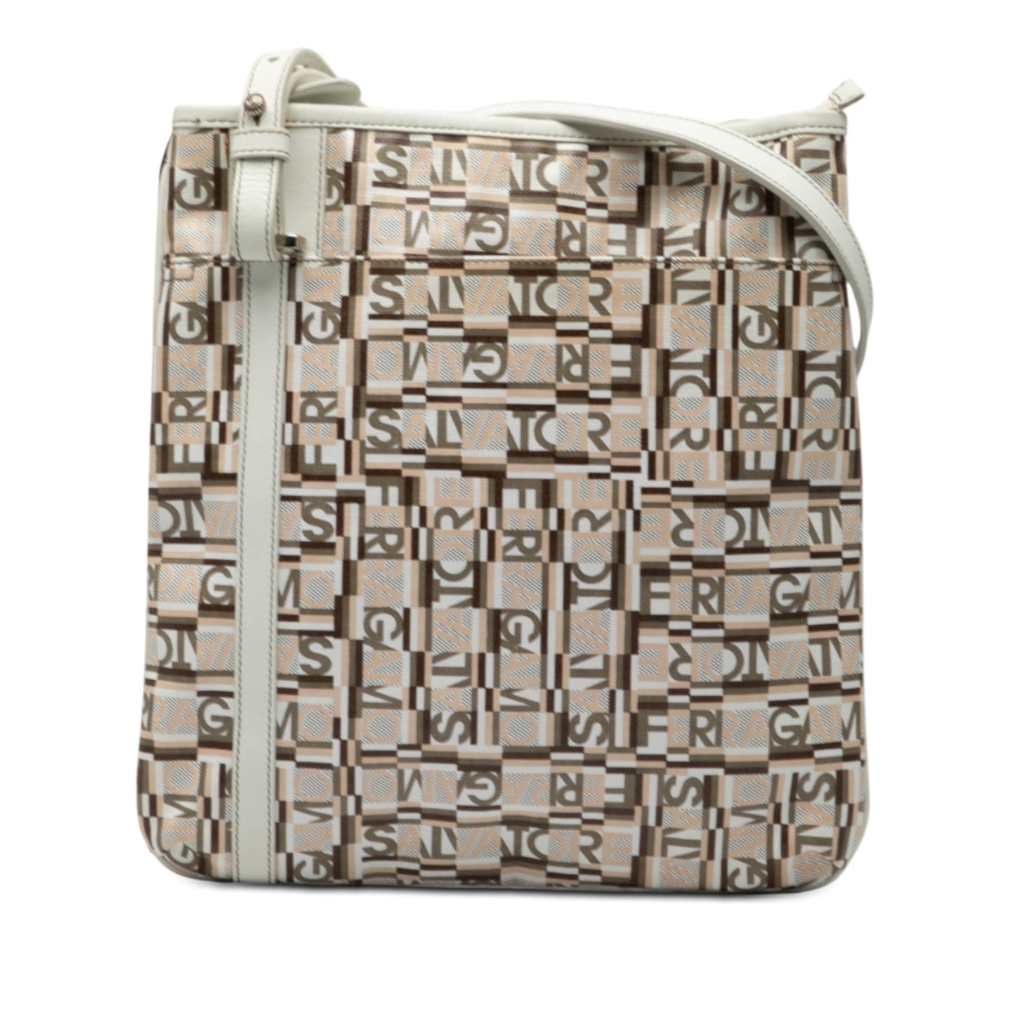 Ferragamo Coated Canvas Logo Crossbody