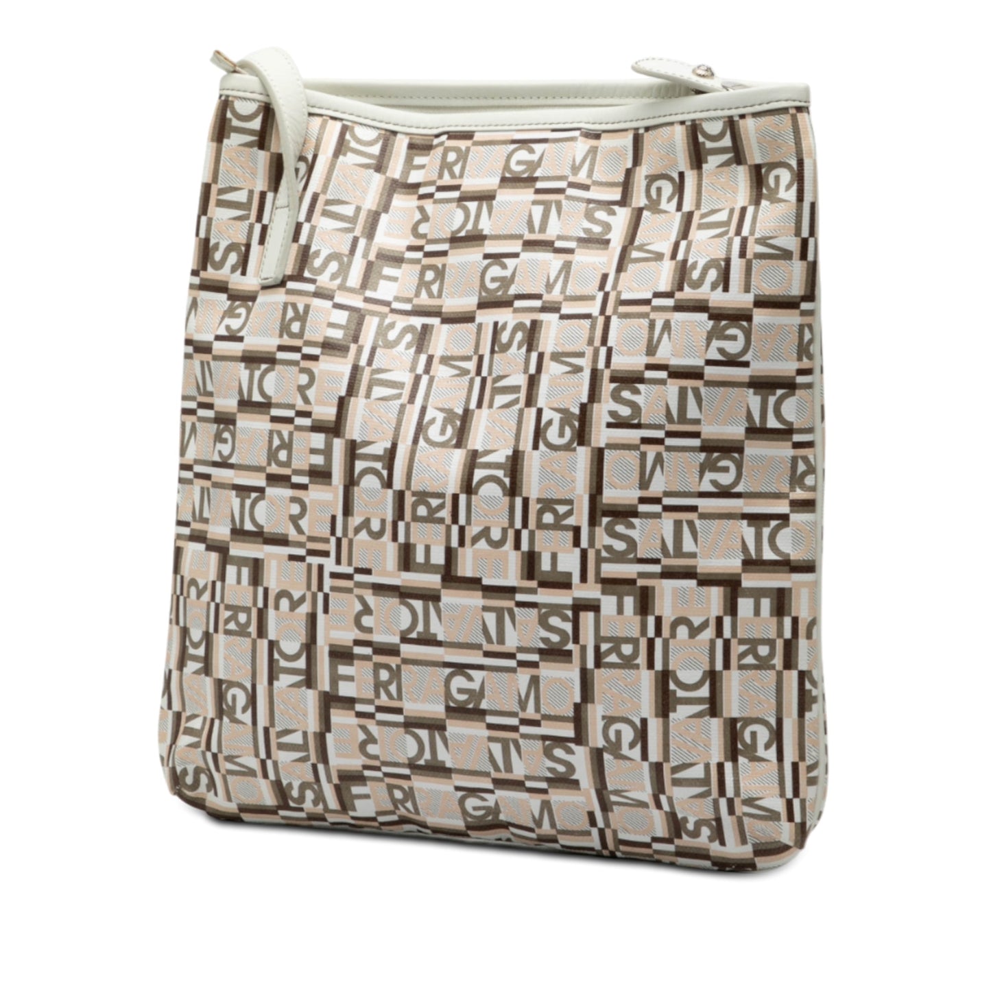 Ferragamo Coated Canvas Logo Crossbody