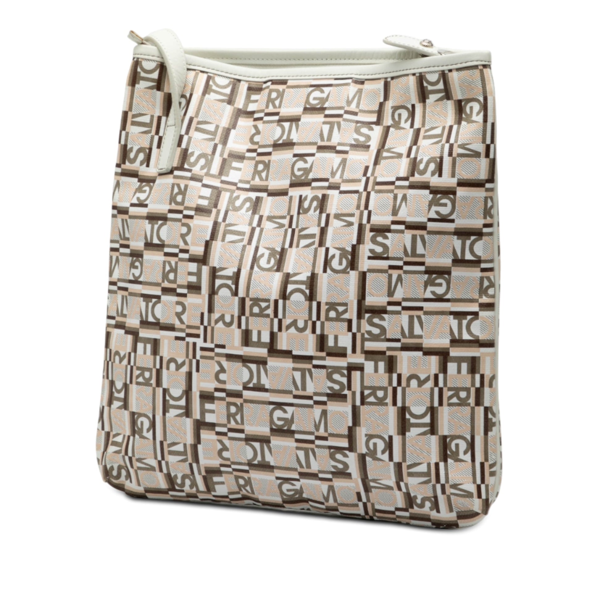 Ferragamo Coated Canvas Logo Crossbody