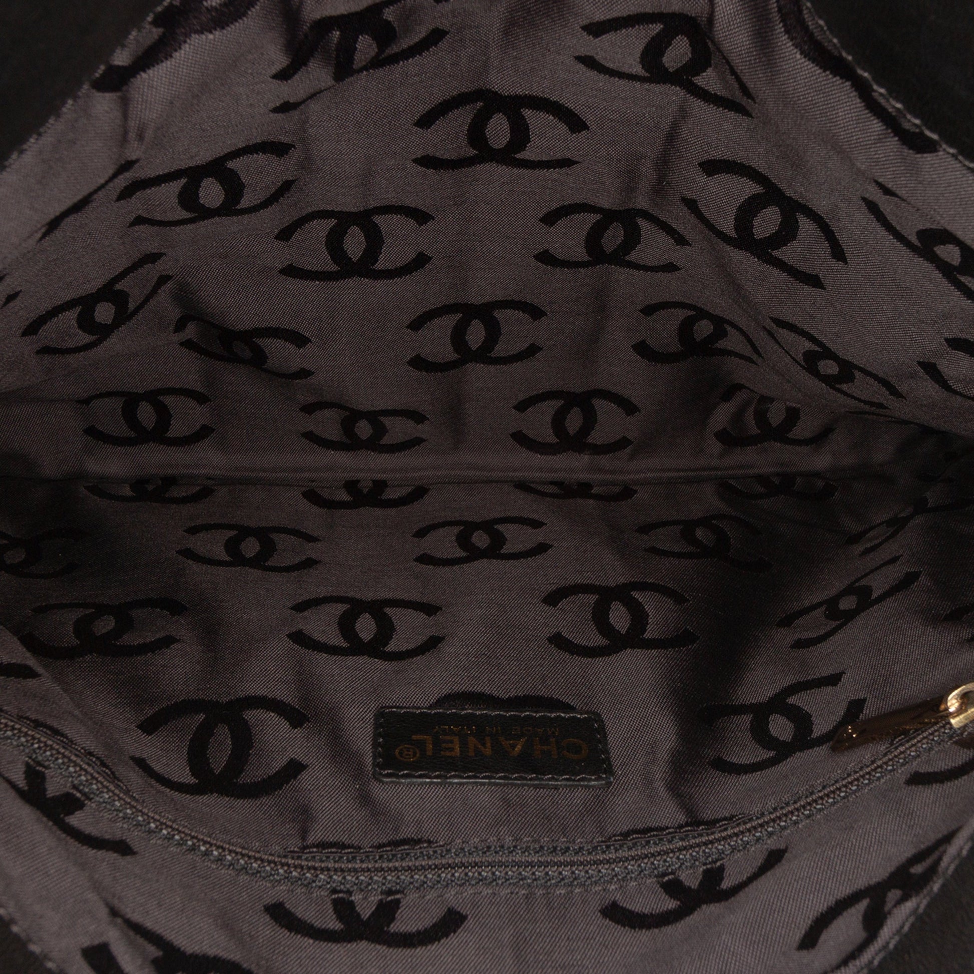 Chanel CC Chocolate Bar Lambskin Fold Down Envelope Shoulder Bag