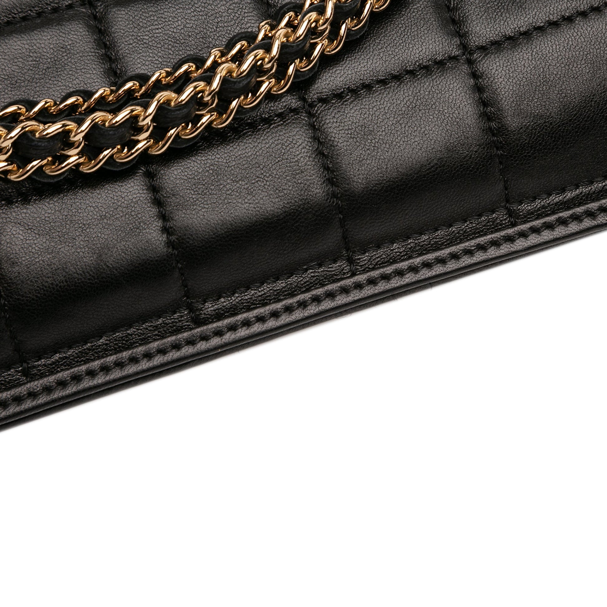 Chanel CC Chocolate Bar Lambskin Fold Down Envelope Shoulder Bag