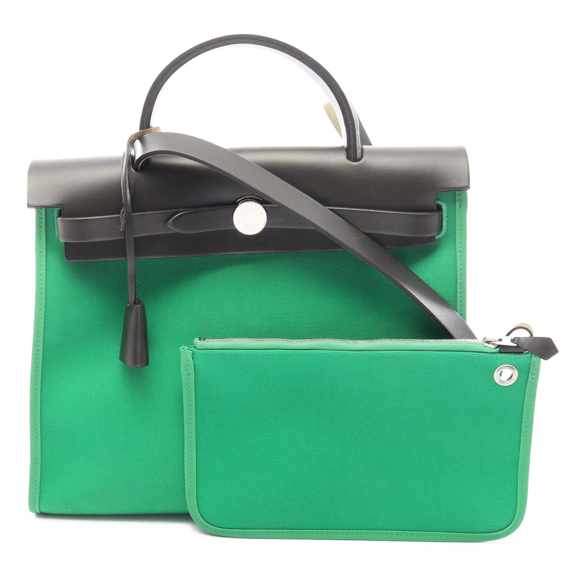 Hermès Toile Herbag Zip 31 — Green