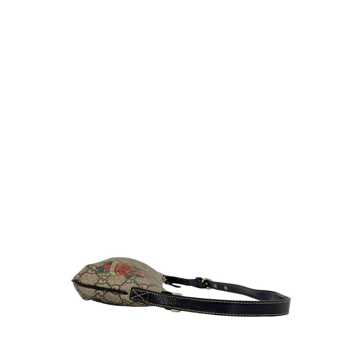 Gucci GG Supreme Tattoo Heart Handbag — Beige
