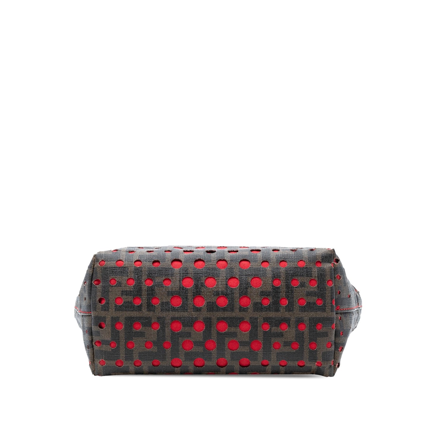 Fendi Small Perforated Zucca Spalmati Roll Tote