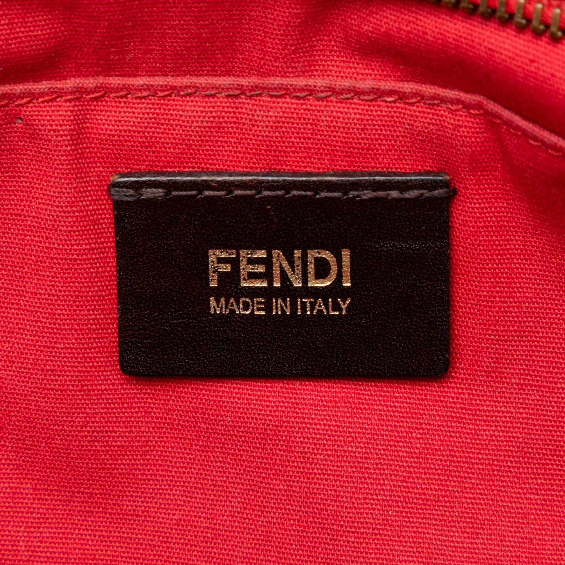 Fendi Small Perforated Zucca Spalmati Roll Tote