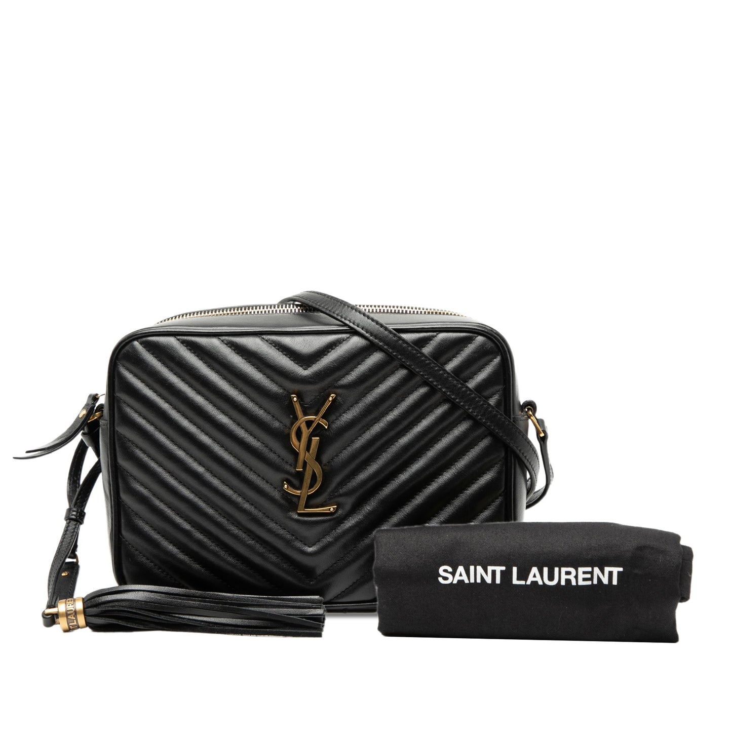 Saint Laurent Matelasse Leather Monogram Lou Camera Bag