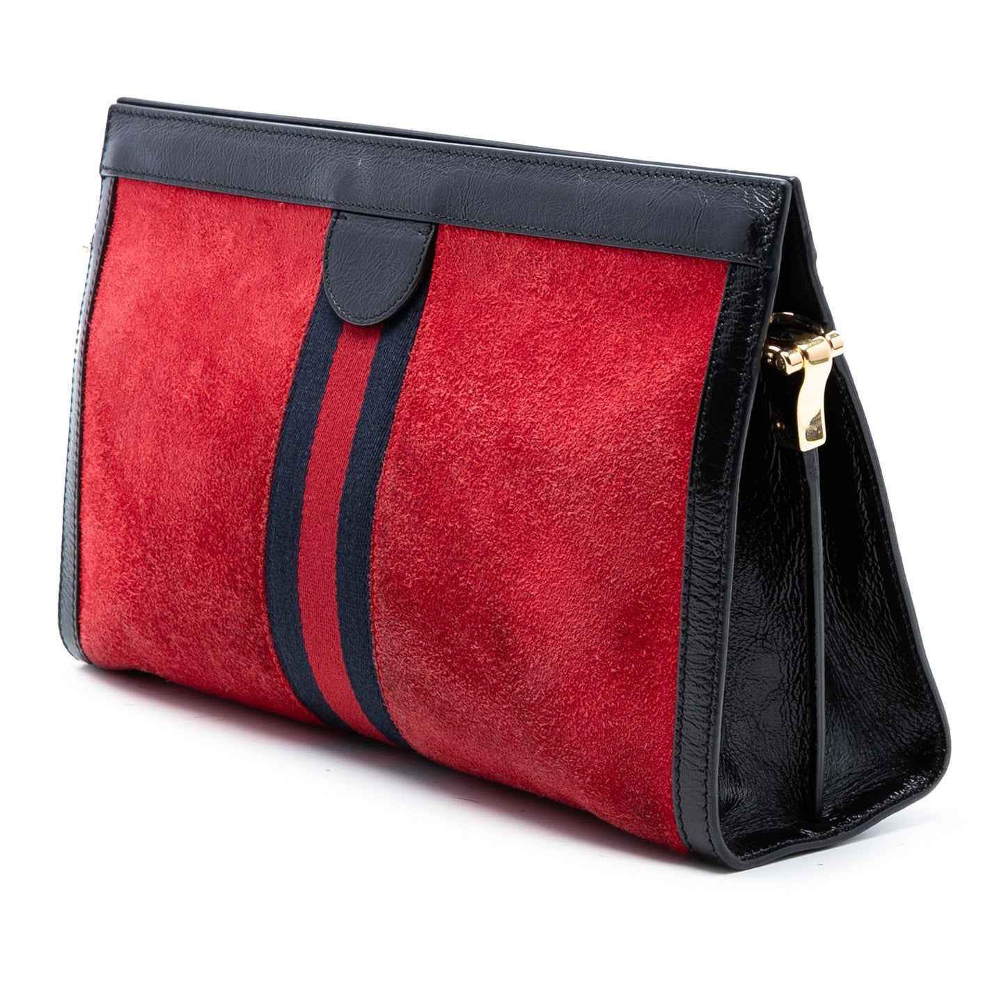 Gucci Medium Suede Web Ophidia Chain Shoulder Bag