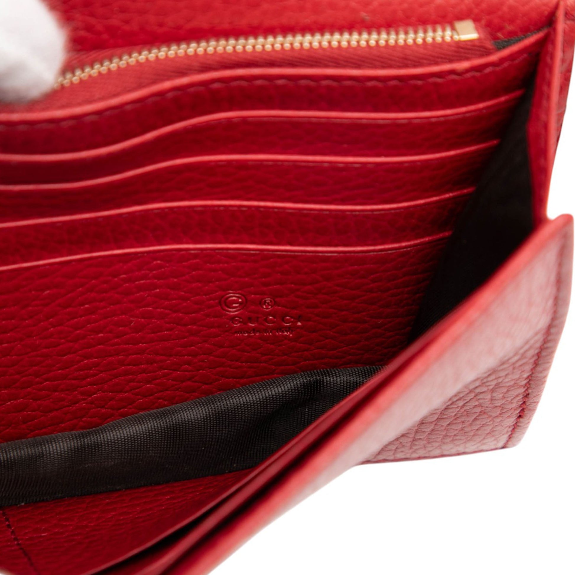 Gucci Leather Interlocking G Dollar Wallet on Chain