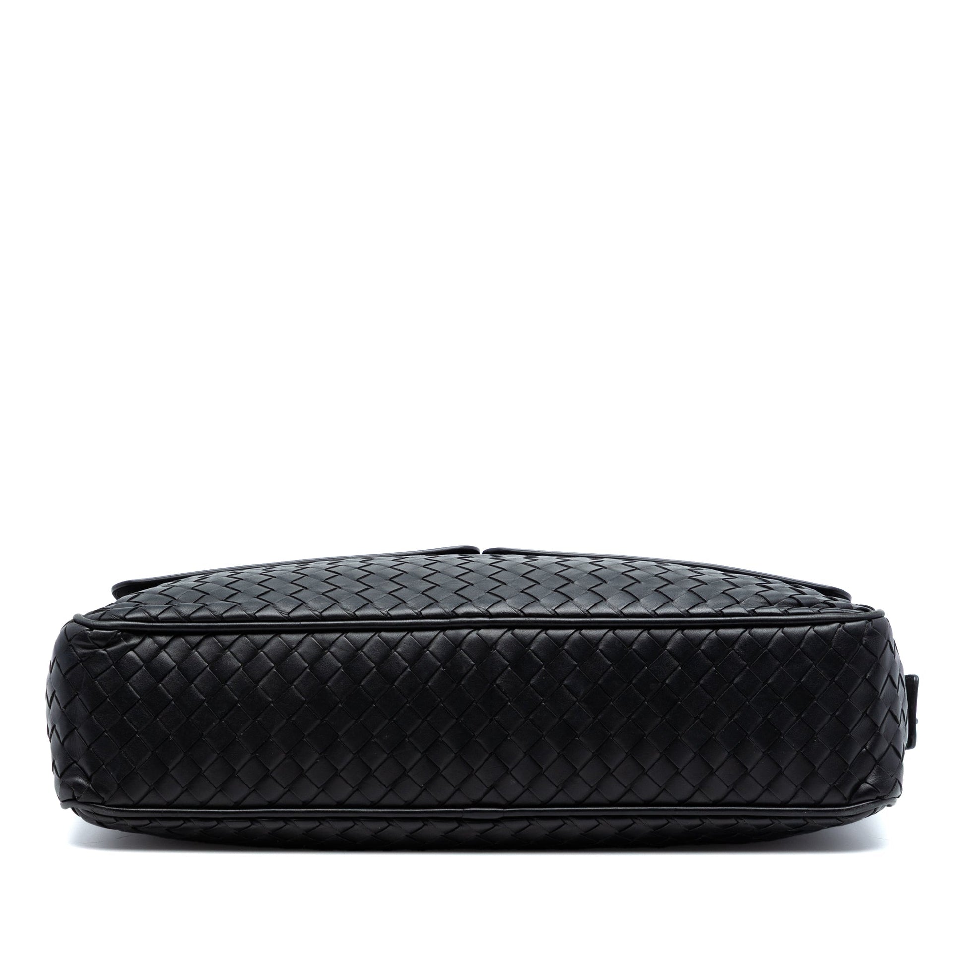 Nappa Intrecciato Front Pocket Messenger Bag