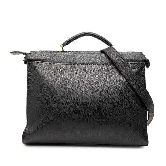 Fendi Large Leather Selleria Monster Peekaboo Iconic Fit Bag