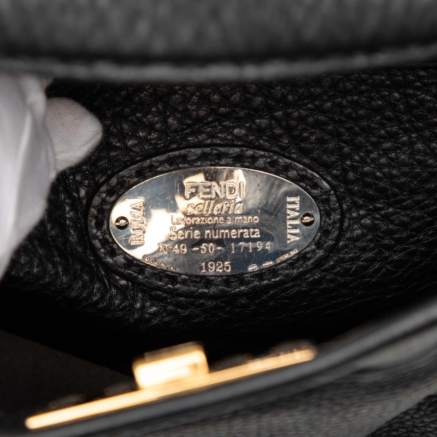 Fendi Large Leather Selleria Monster Peekaboo Iconic Fit Bag
