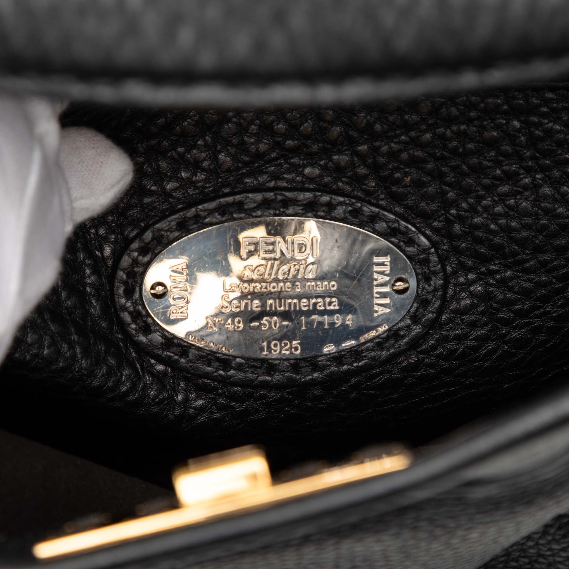 Fendi Large Leather Selleria Monster Peekaboo Iconic Fit Bag
