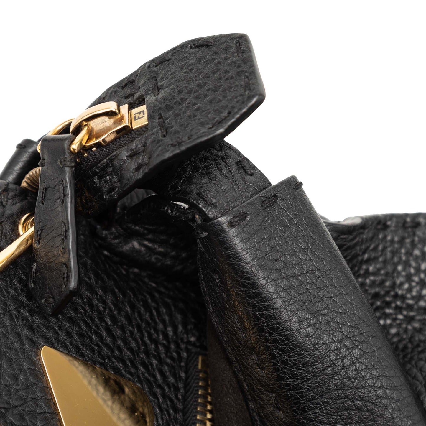 Fendi Large Leather Selleria Monster Peekaboo Iconic Fit Bag