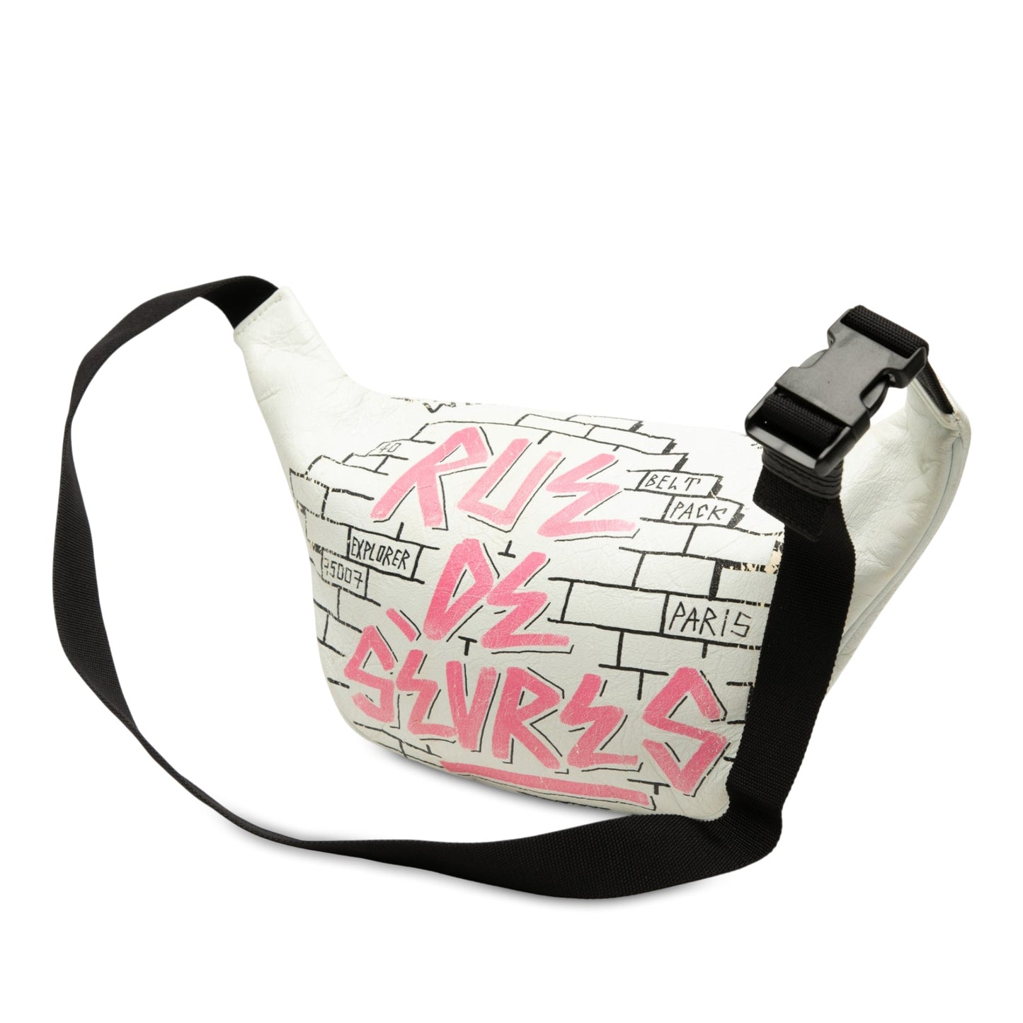 Balenciaga Lambskin Graffiti Explorer Belt Bag