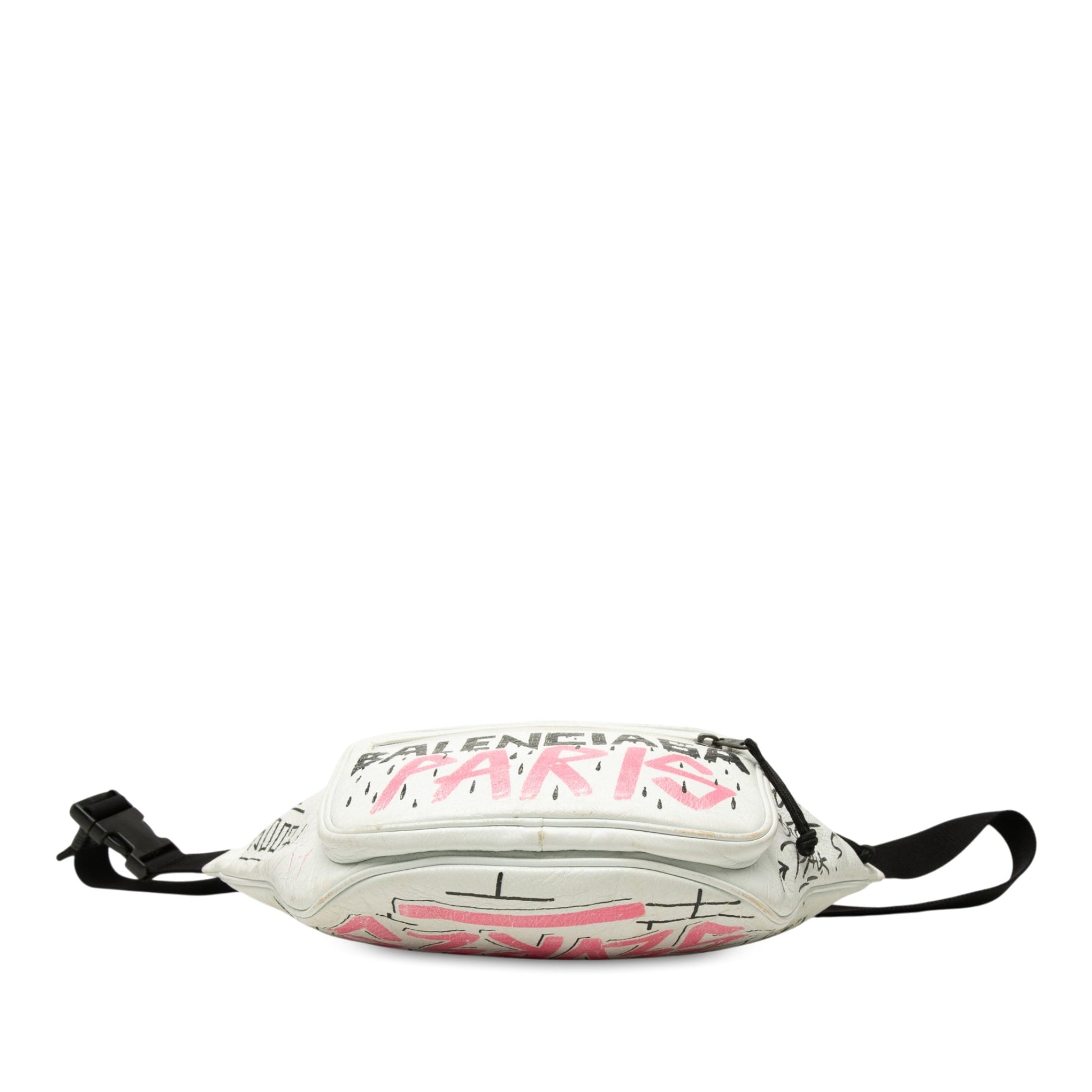 Balenciaga Lambskin Graffiti Explorer Belt Bag