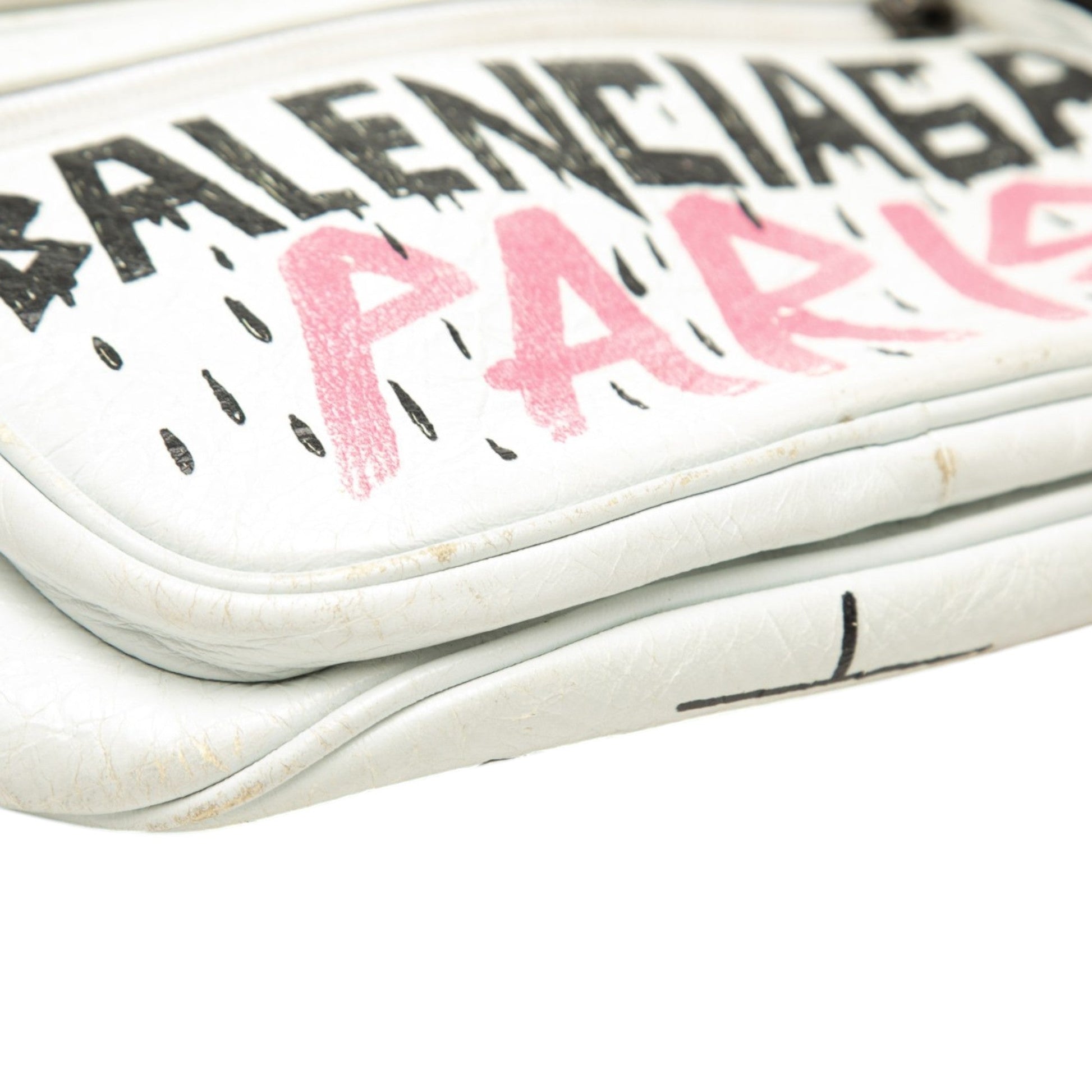 Balenciaga Lambskin Graffiti Explorer Belt Bag