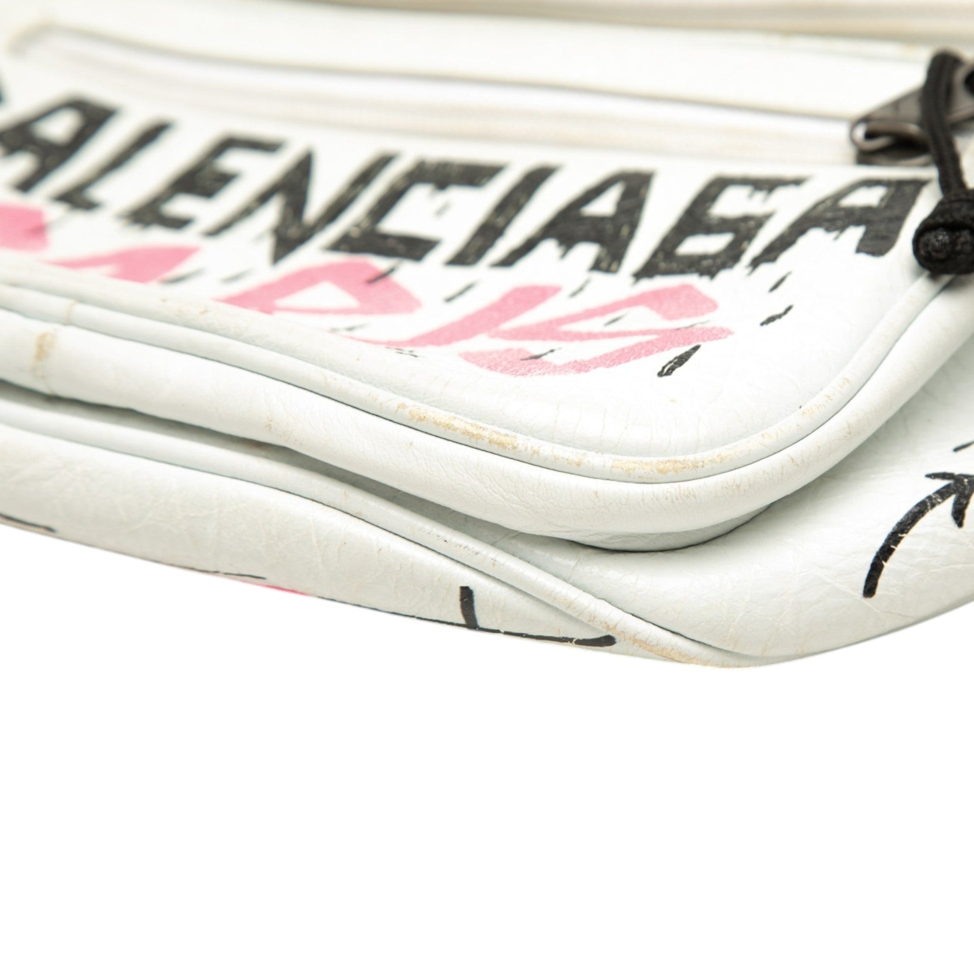 Balenciaga Lambskin Graffiti Explorer Belt Bag