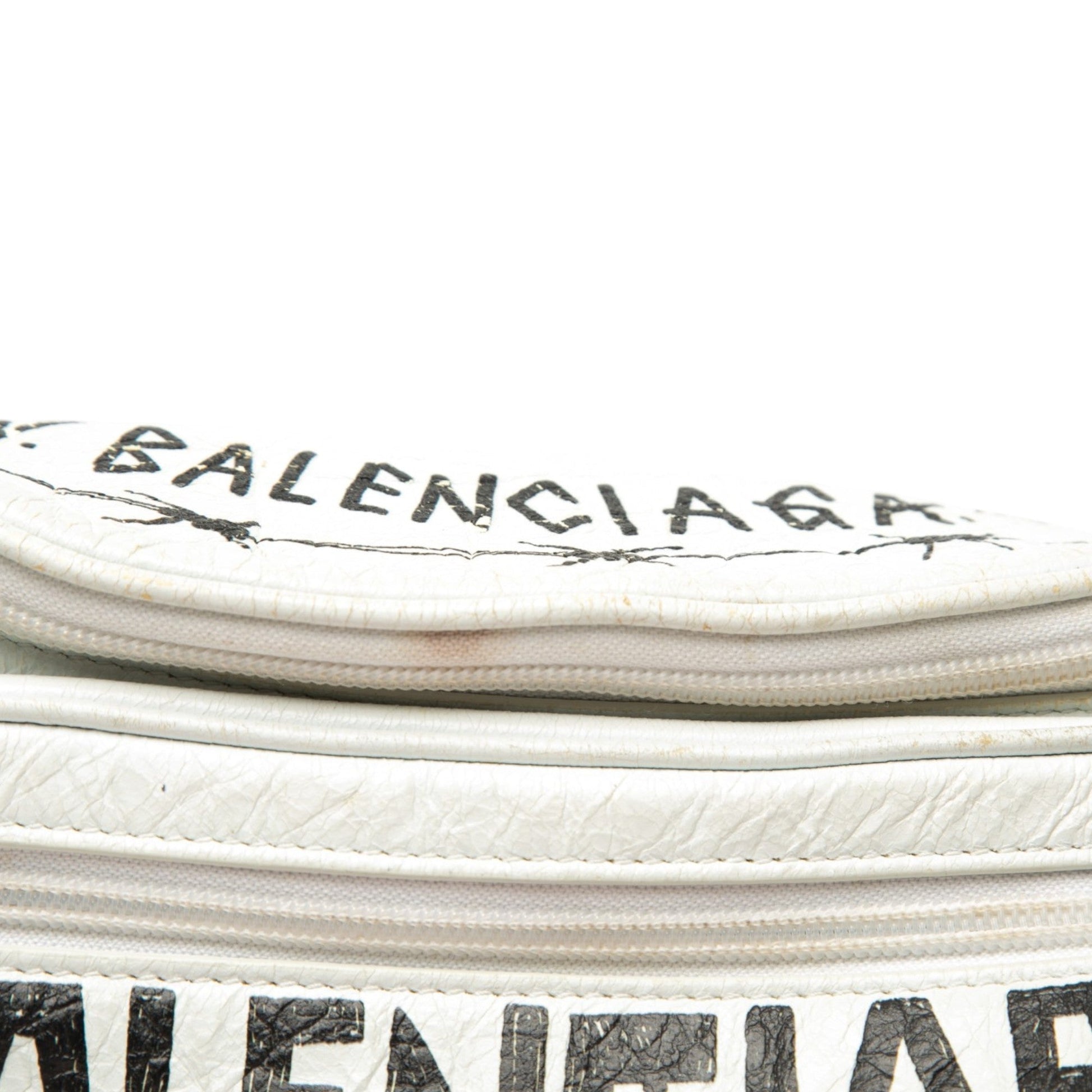 Balenciaga Lambskin Graffiti Explorer Belt Bag