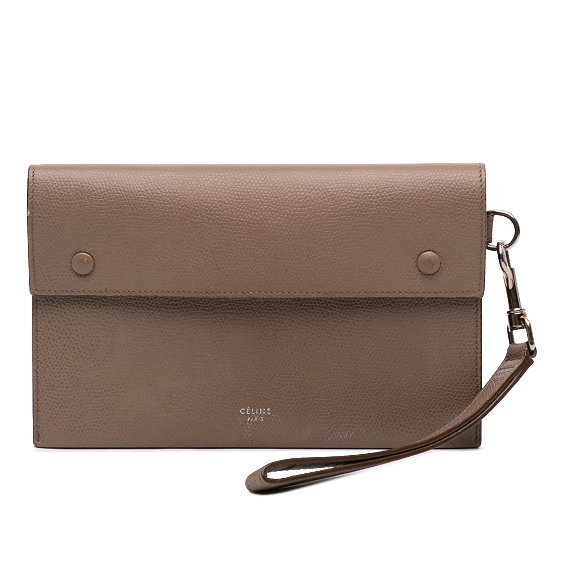 Celine Grained Calfskin Multifunction Clutch