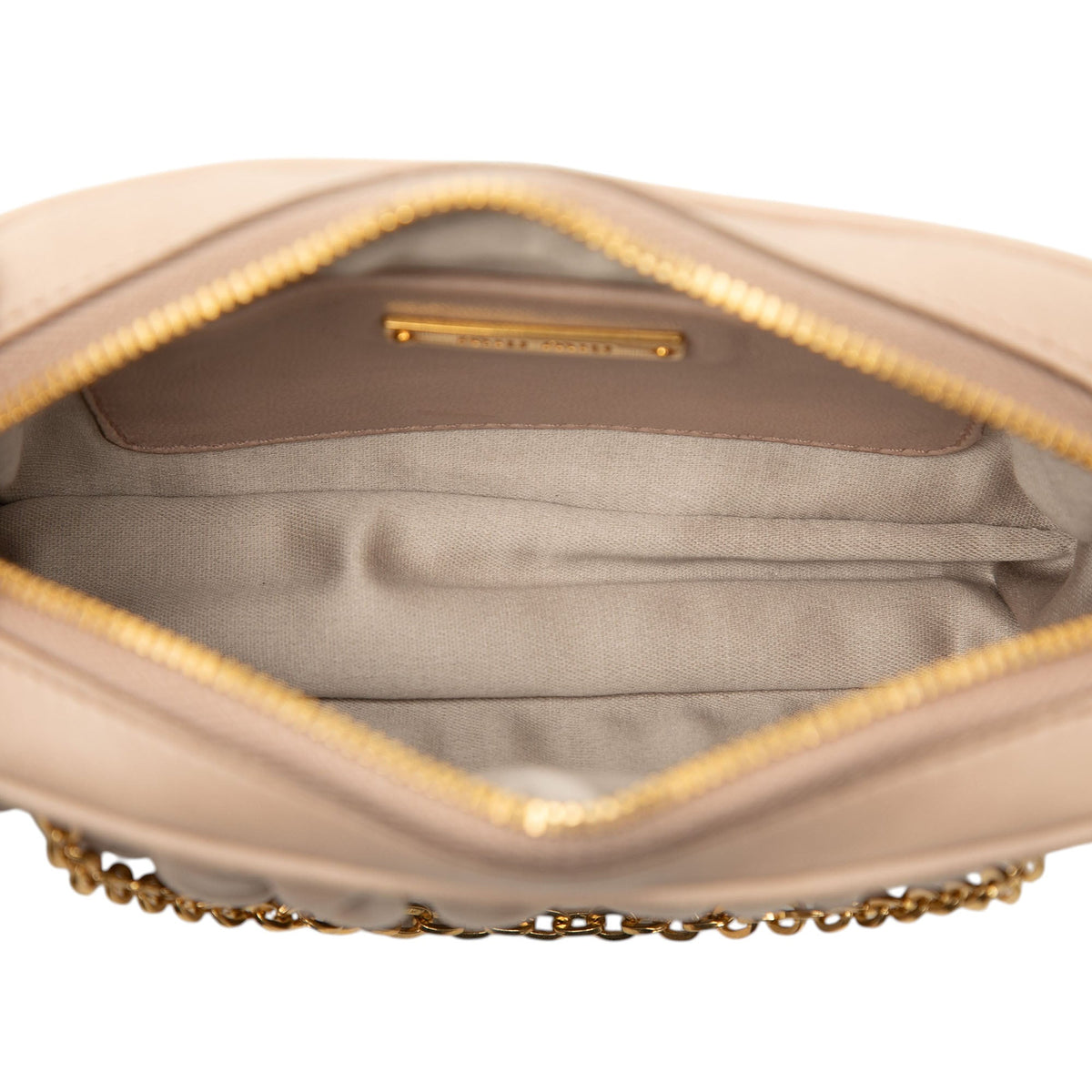 Miu Miu Matelasse Nappa Pouch with Chain