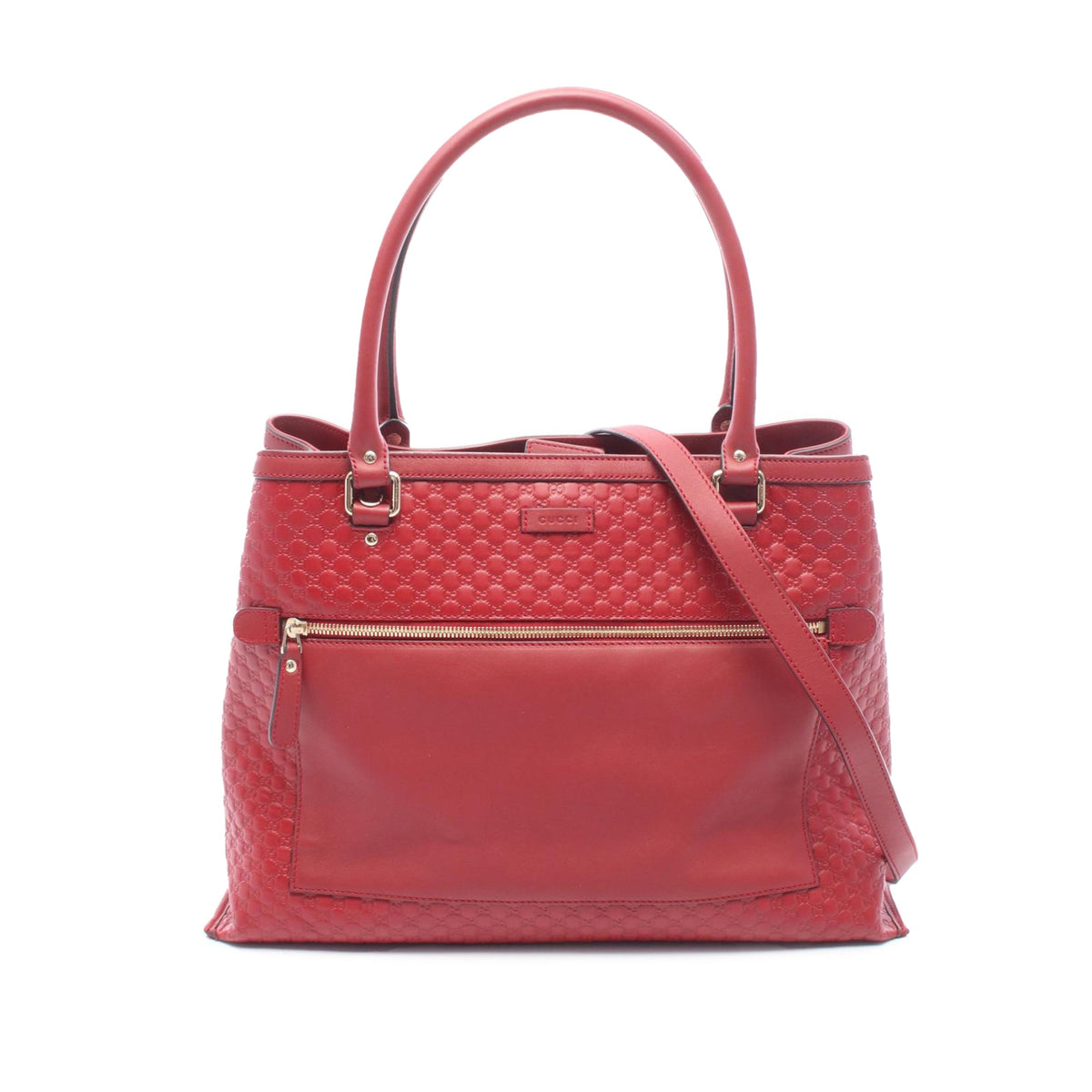 Gucci Large Soft Microguccissima Satchel — Red
