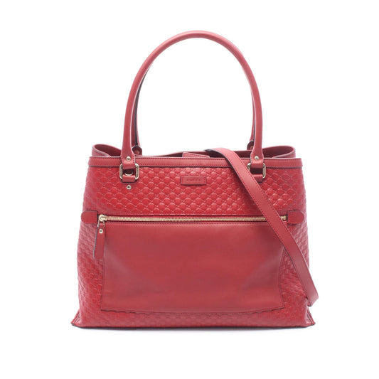 Gucci Large Soft Microguccissima Satchel — Red