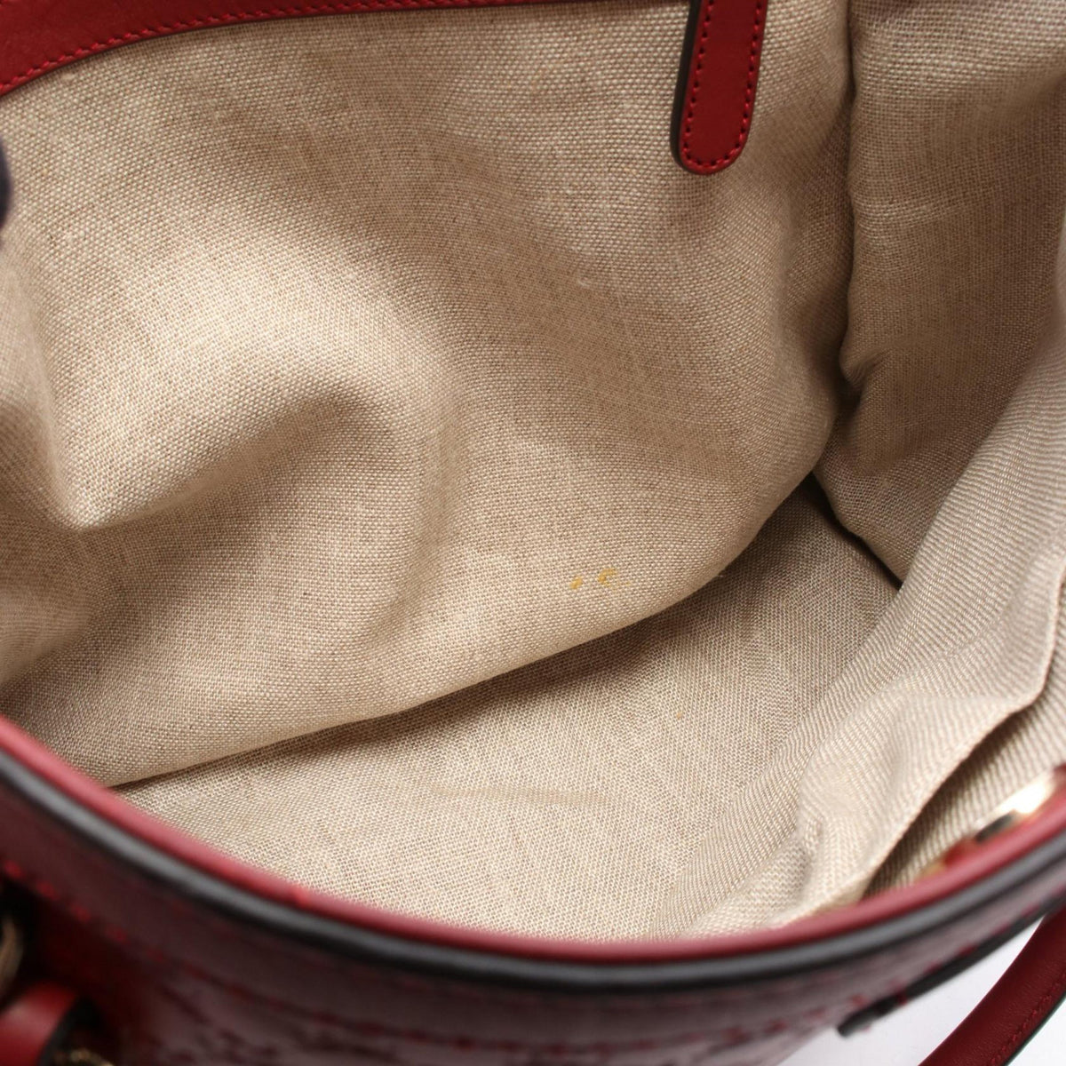 Gucci Large Soft Microguccissima Satchel — Red