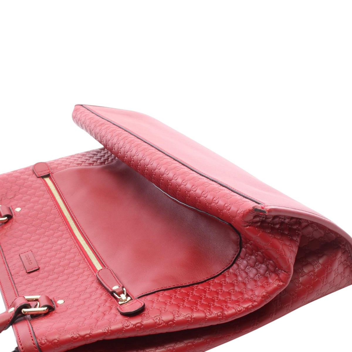 Gucci Large Soft Microguccissima Satchel — Red