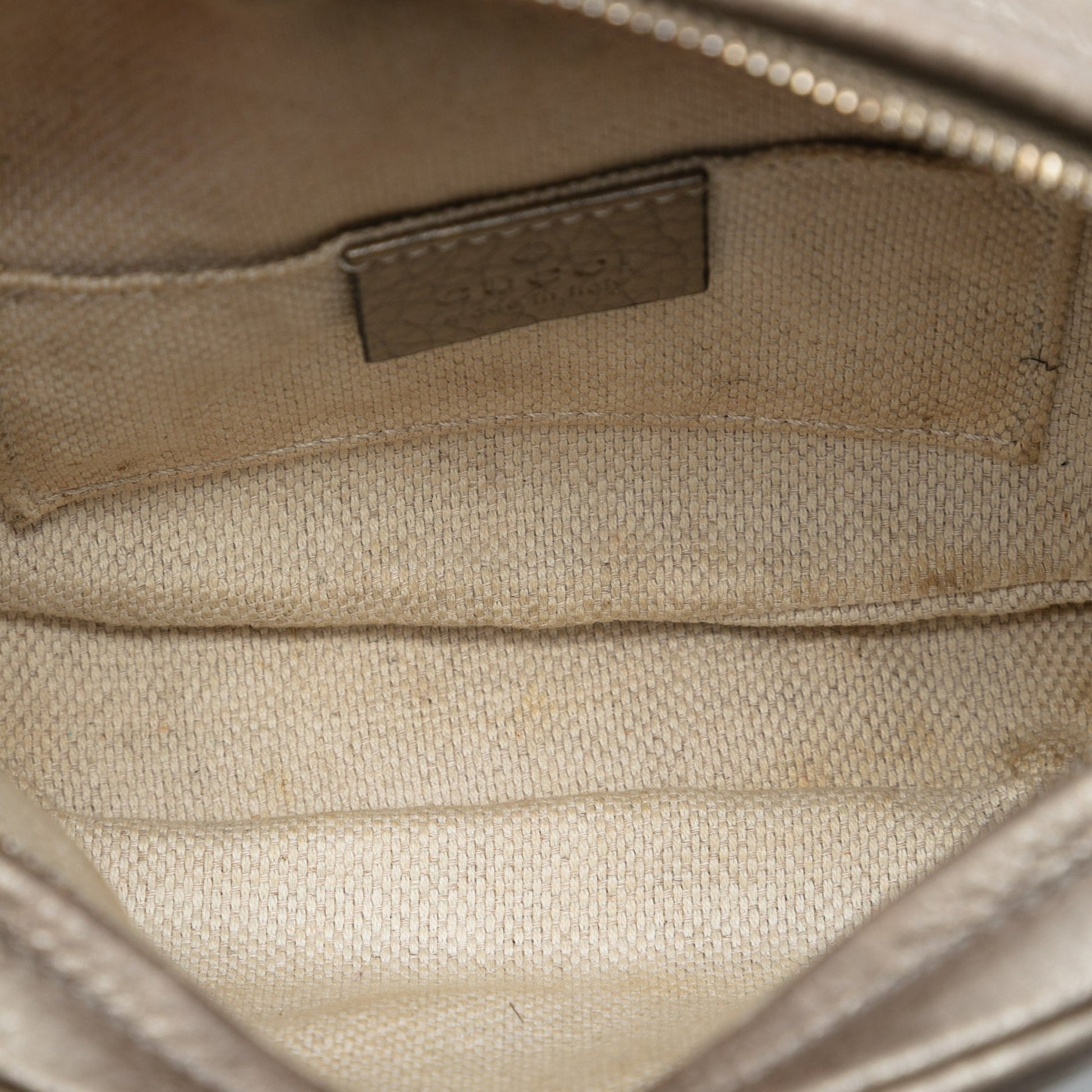 Gucci Mini Metallic Pebbled Calfskin Soho Chain Crossbody