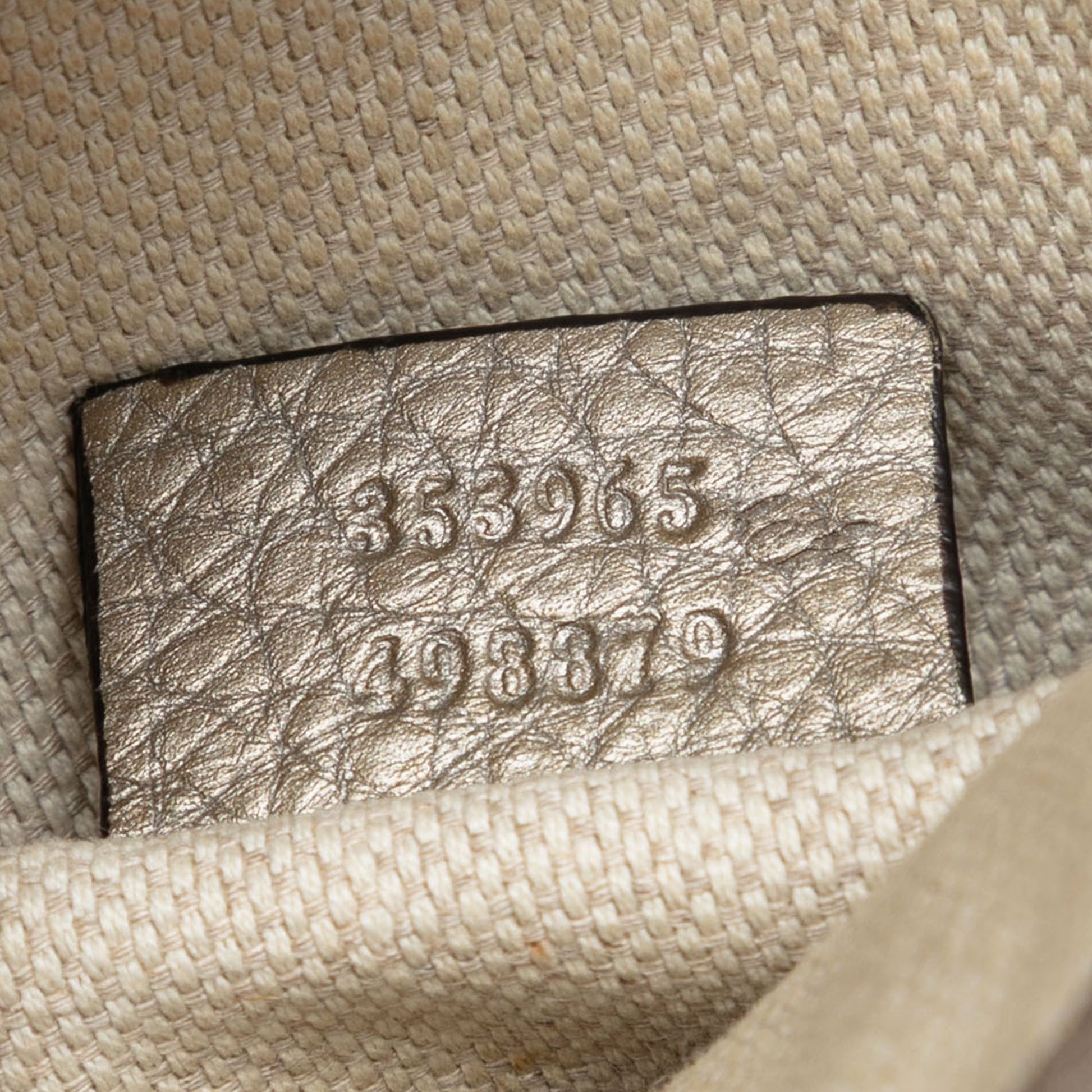 Gucci Mini Metallic Pebbled Calfskin Soho Chain Crossbody