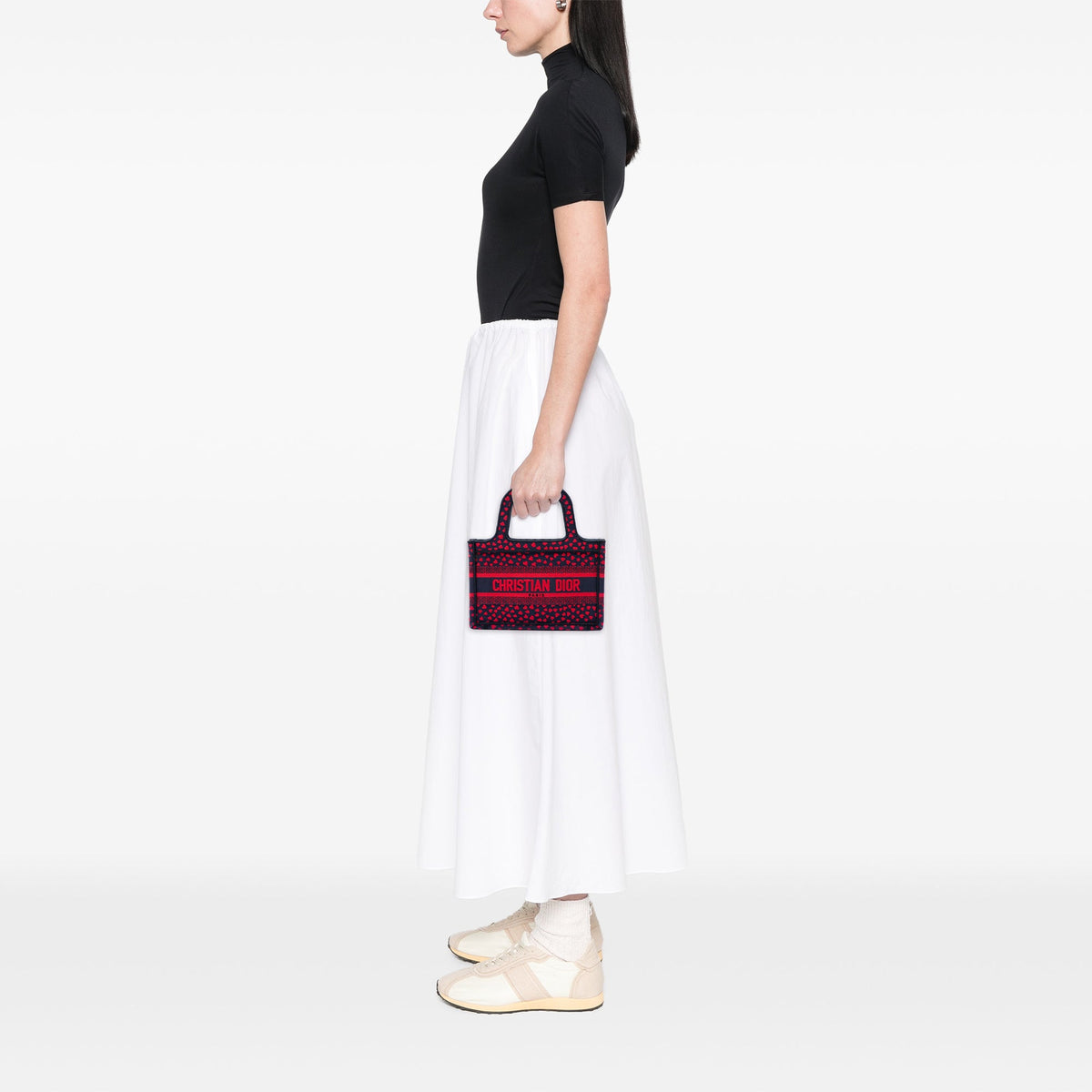 Dior Mini Embroidered Canvas Pop Heart I Love Paris Book Tote