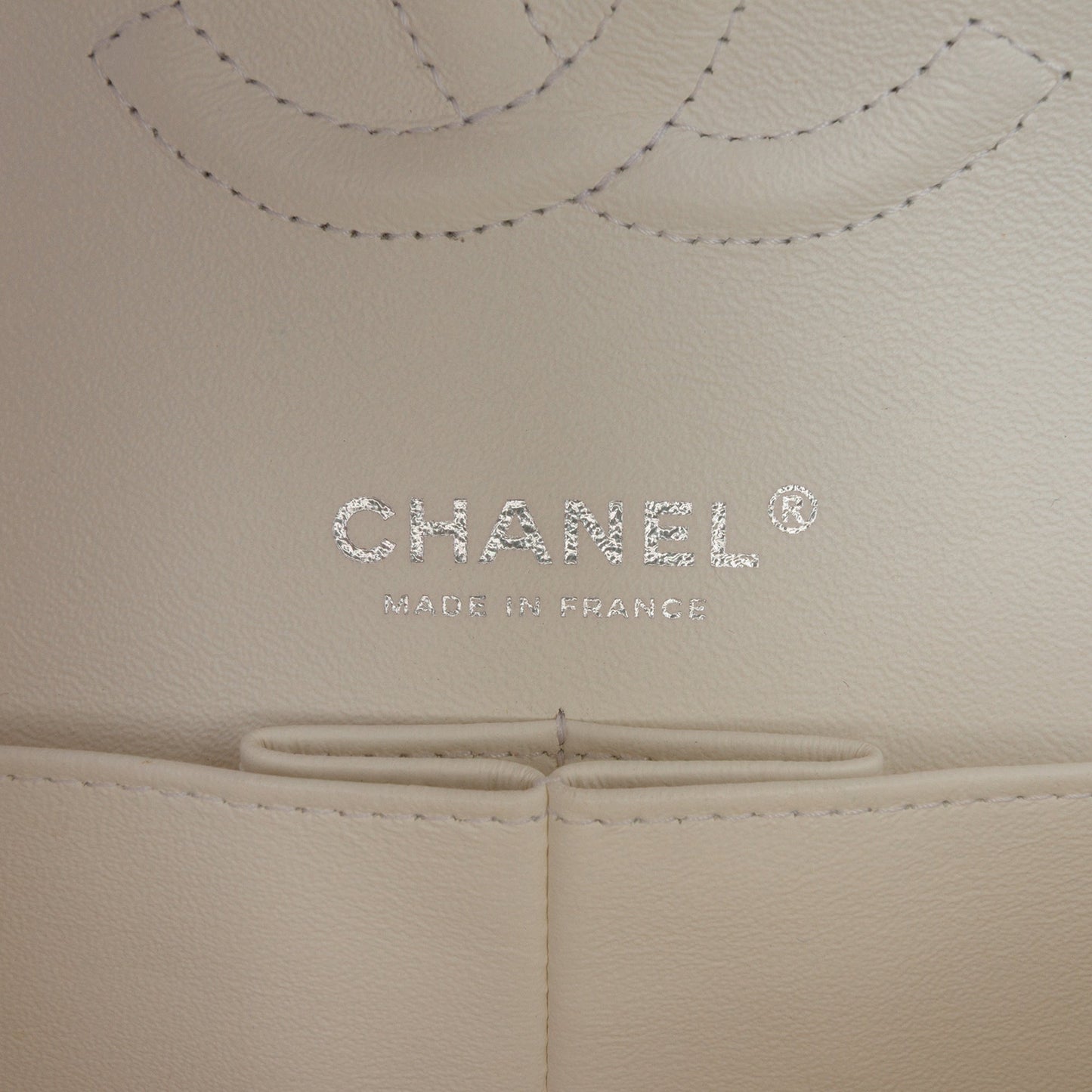 Chanel Medium Classic Chevron Tweed Floral Double Flap