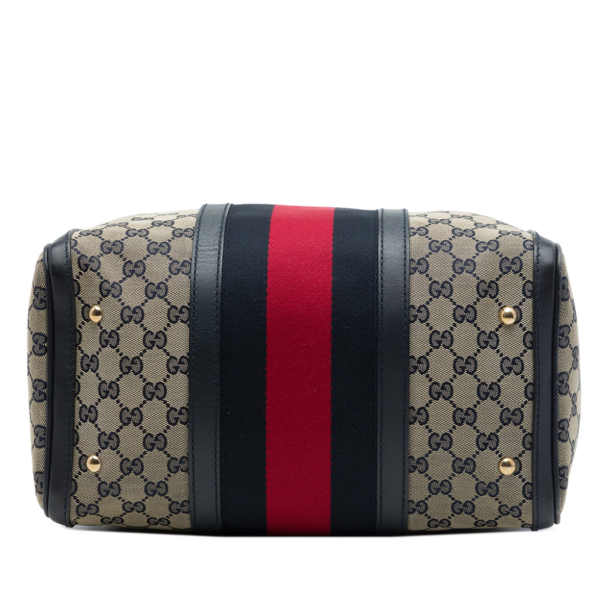 Gucci Medium GG Canvas Web Joy Boston Bag — Beige