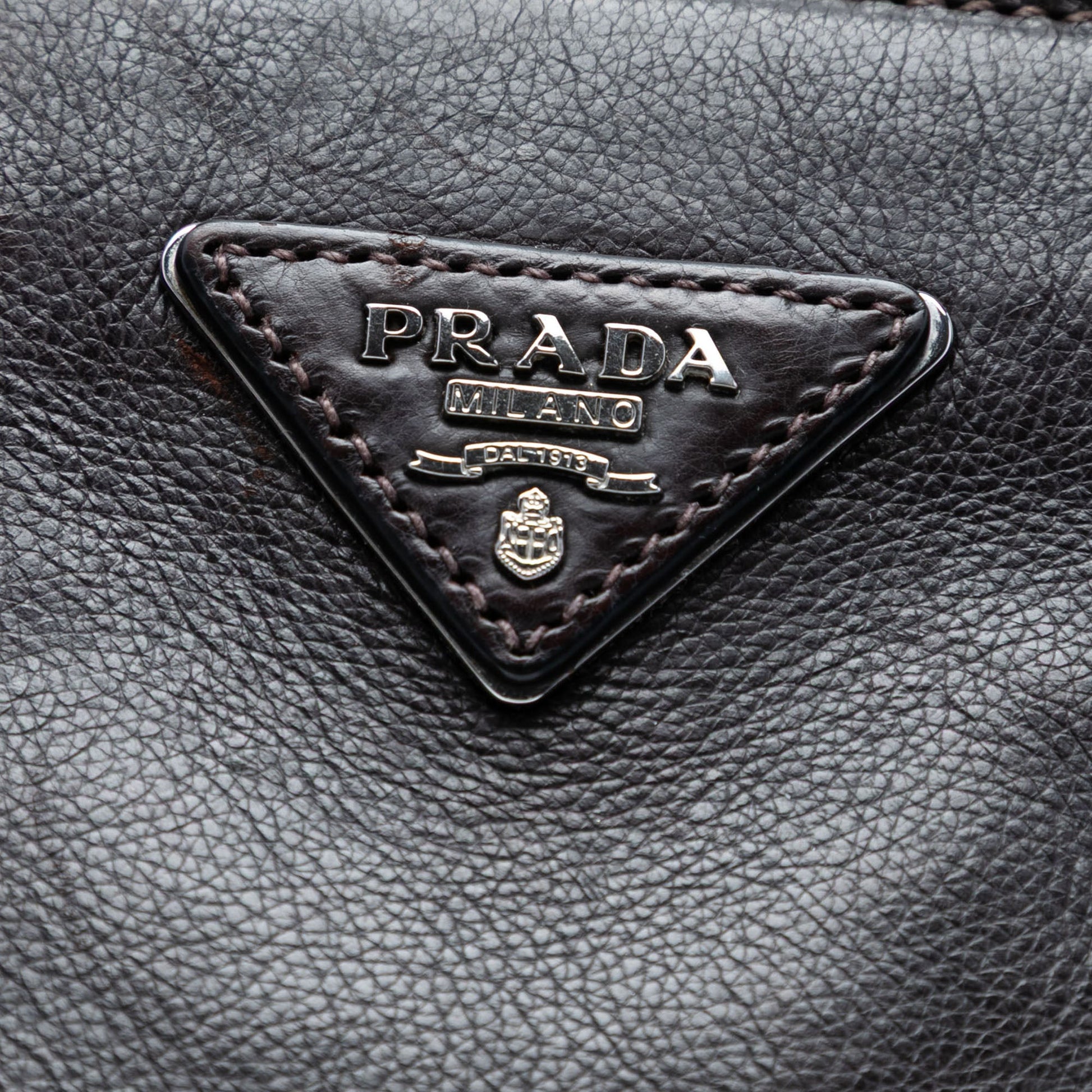Prada Glace Calf Twin Pocket Double Handle Satchel