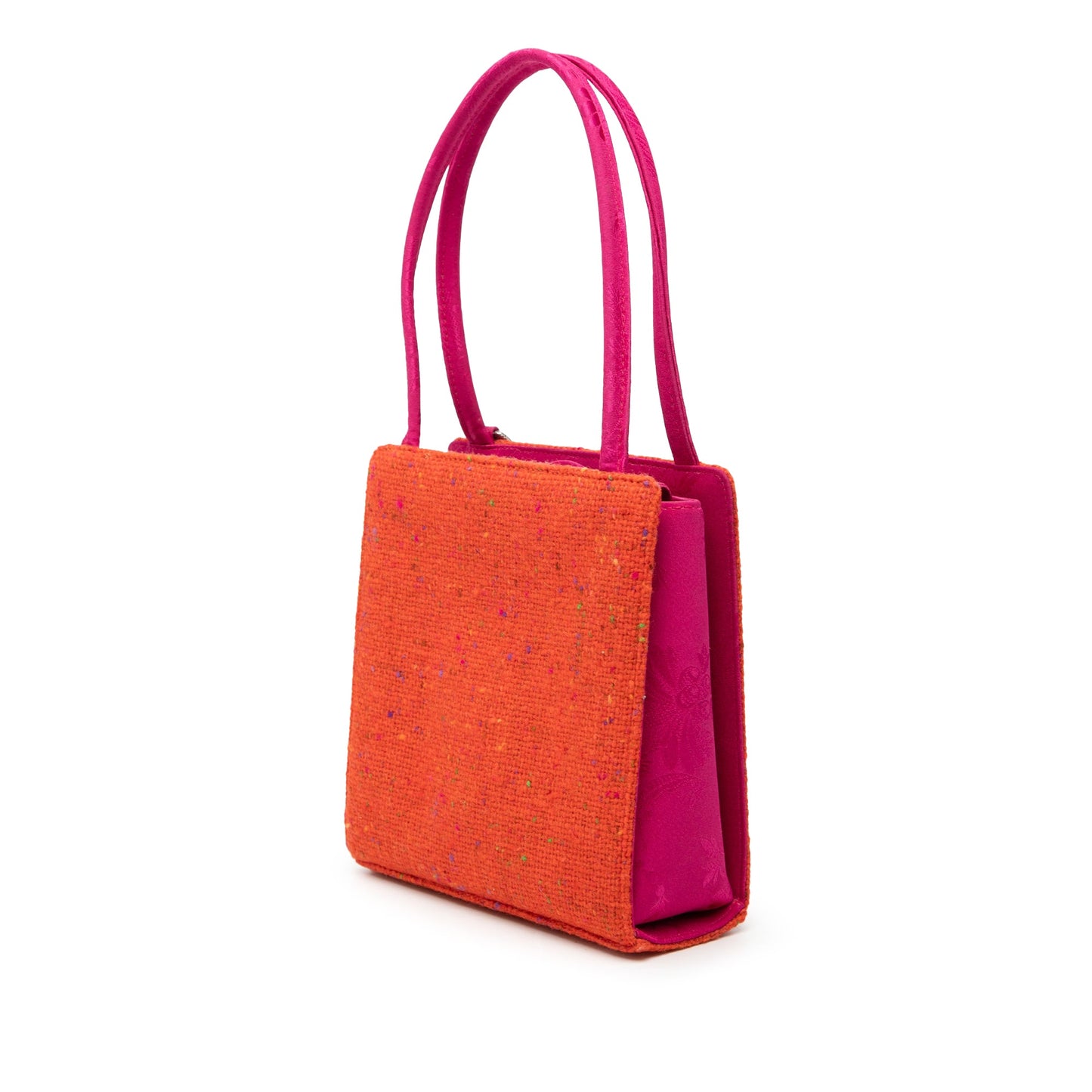 Dior Bicolor Tweed Top Handle Bag