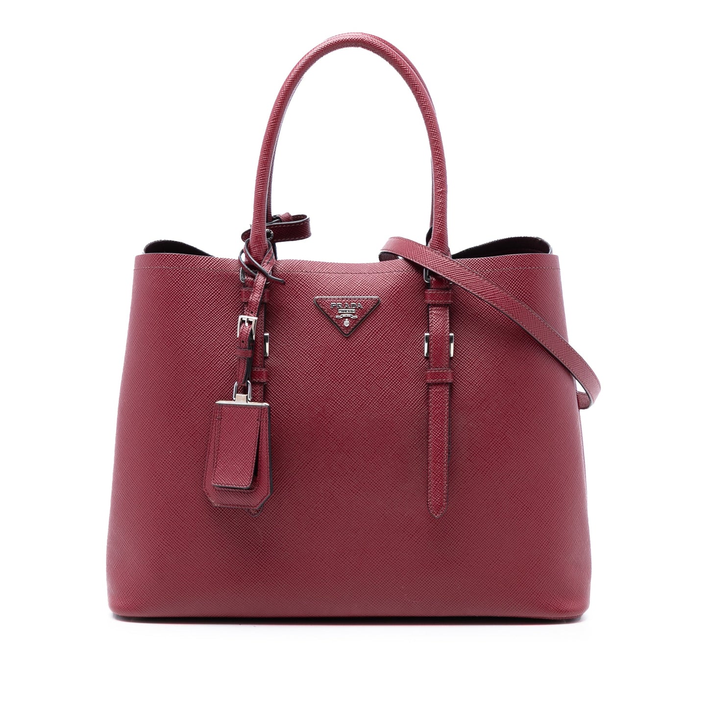 Prada Medium Saffiano Cuir Double Handle Satchel