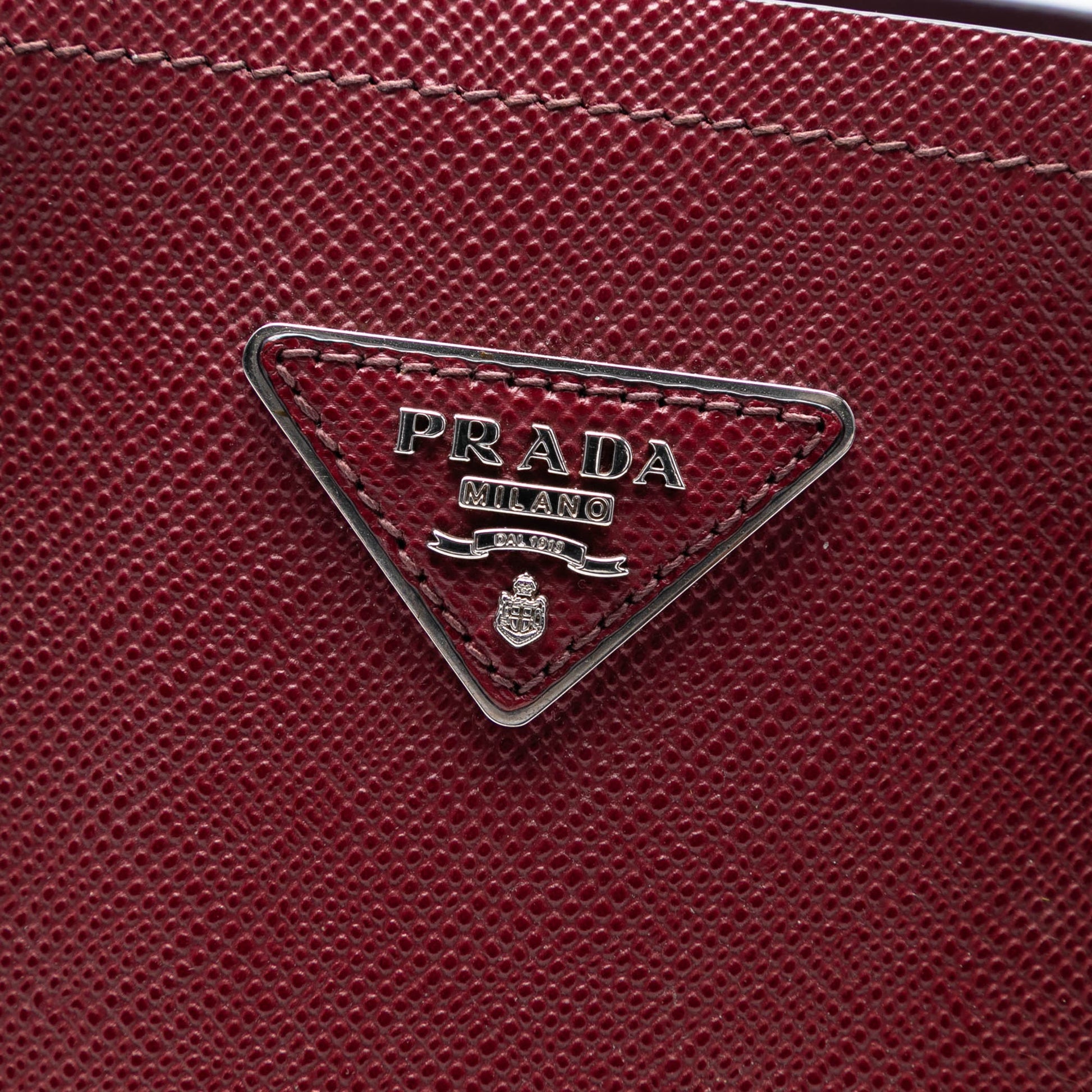 Prada Medium Saffiano Cuir Double Handle Satchel