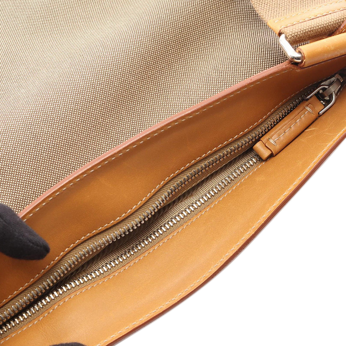 Prada Canvas Canapa Logo Crossbody — Beige