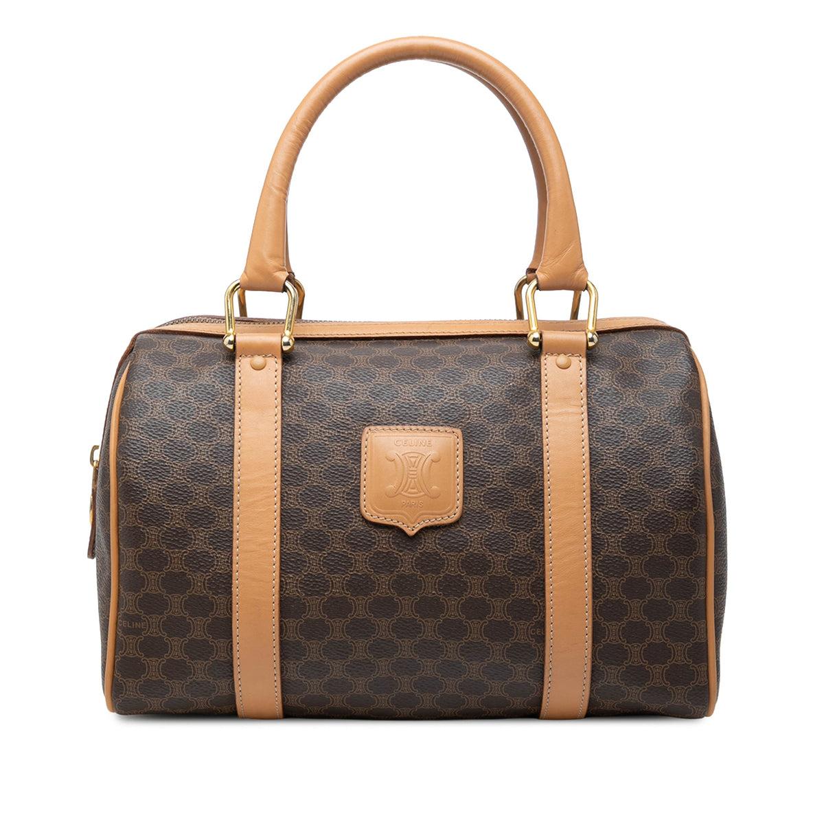 Celine Macadam Coated Canvas Boston Bag