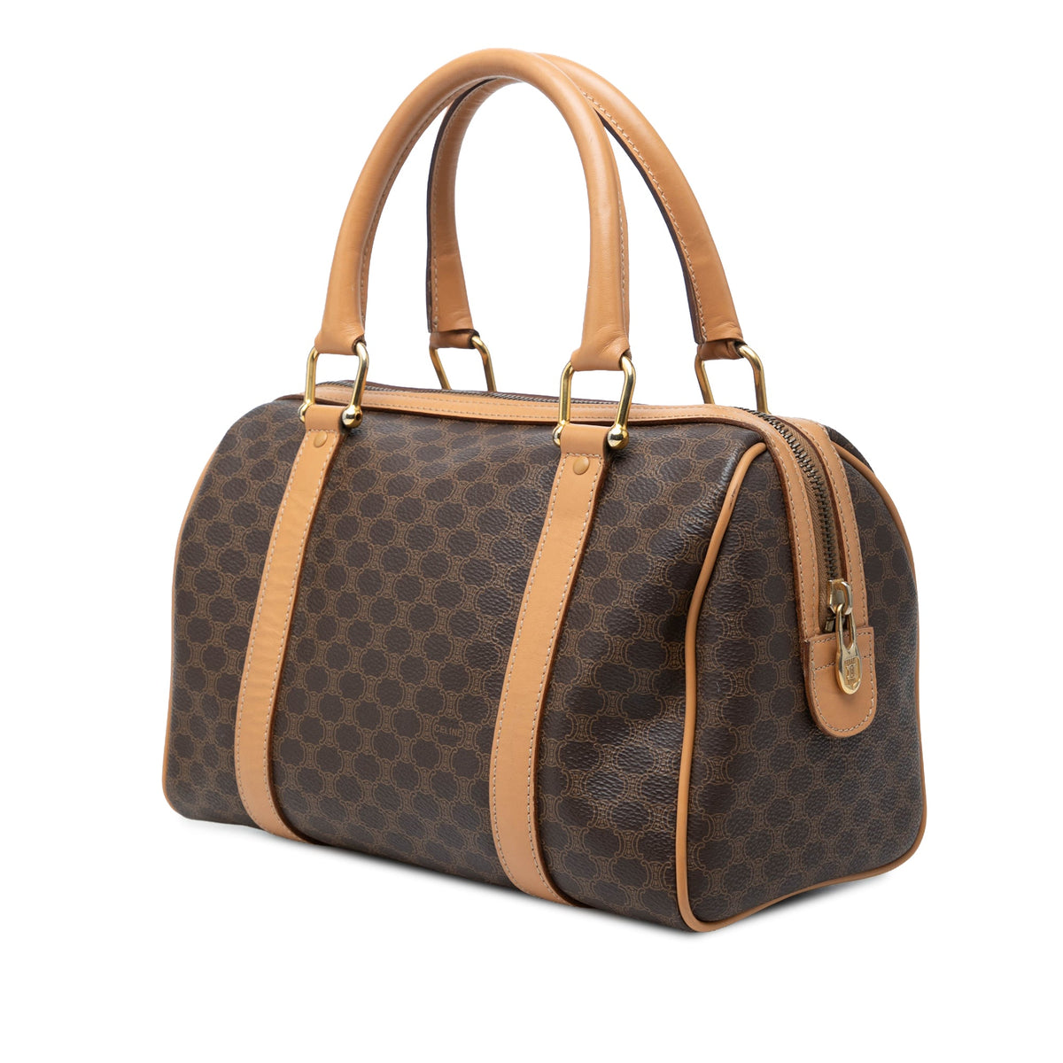 Celine Macadam Coated Canvas Boston Bag