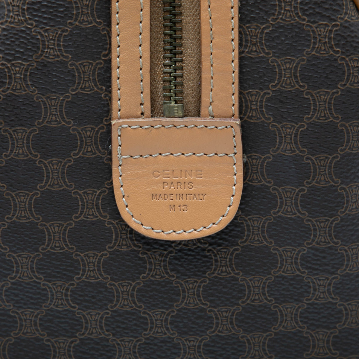 Celine Macadam Coated Canvas Boston Bag