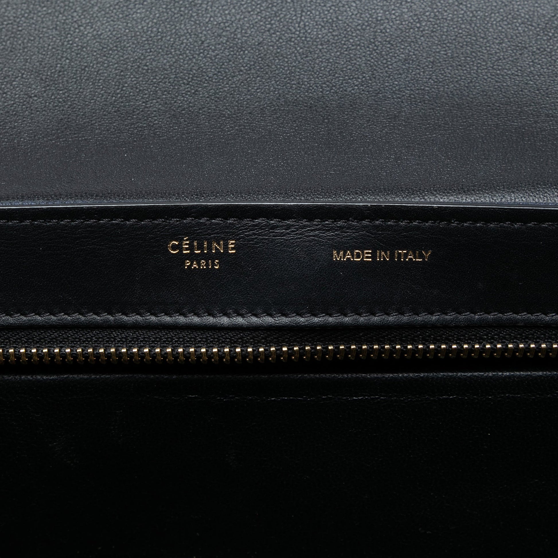 Celine Small Tricolor Canvas and Calfskin Trapeze Satchel