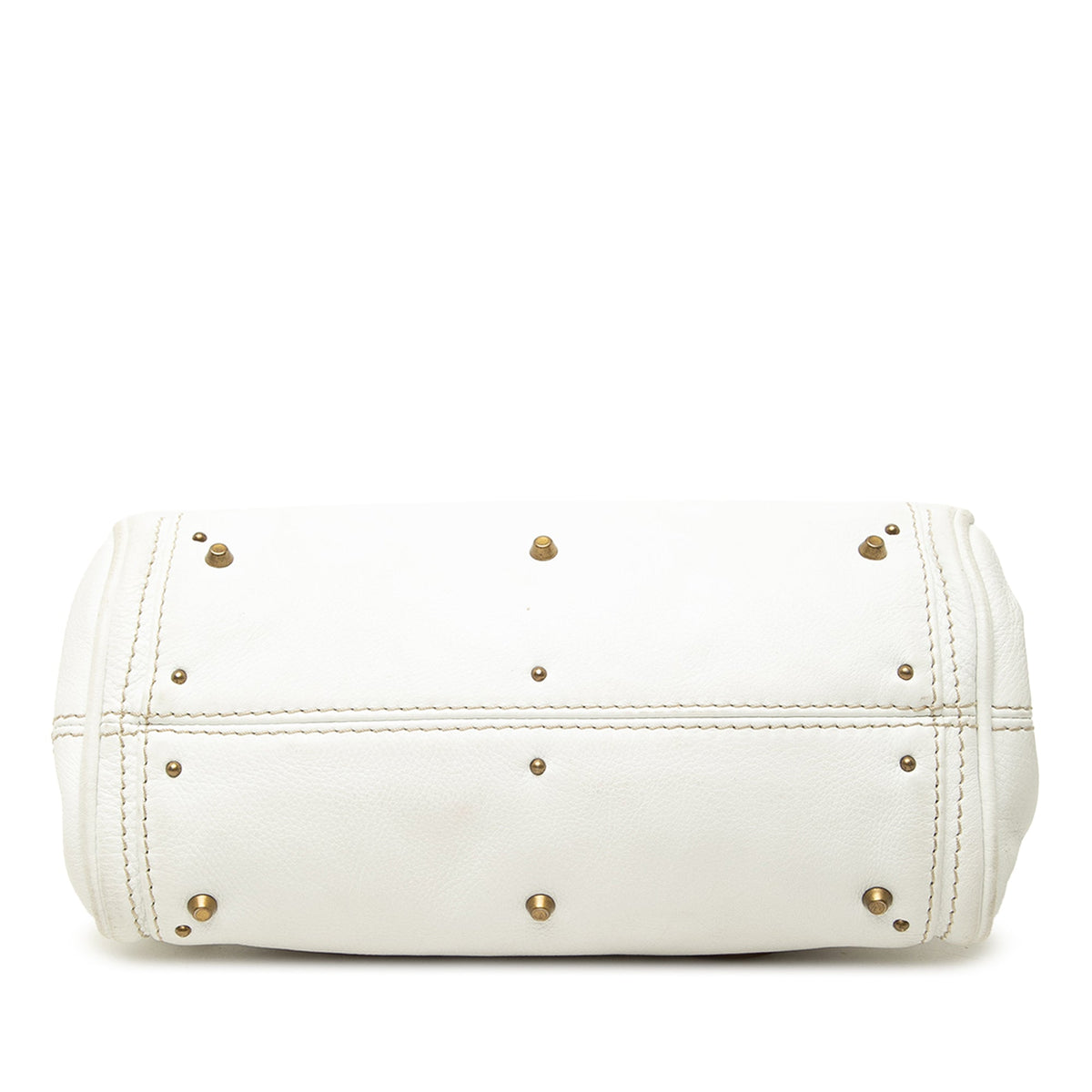 Chloé Mini Leather Paddington Handbag — White