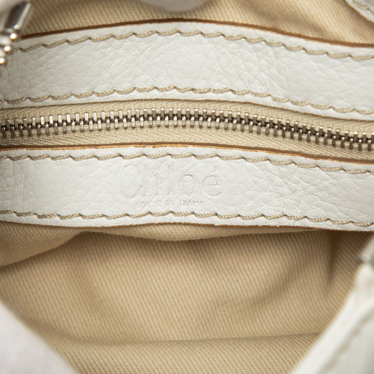 Chloé Mini Leather Paddington Handbag — White